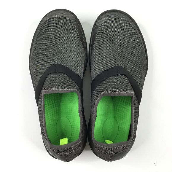 Oofos Oomg Low Shoe Womens 8.5 Recovery Slip-On Comfort Gray on Black - Picture 10 of 14